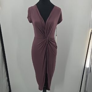 Haute Monde Plum Midi Dress